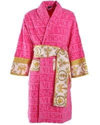 Versace - I Love Baroque Belted Bathrobe - Lyst