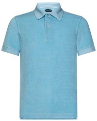 Tom Ford - Towelling Short-sleeved Slim-fit Polo Shirt - Lyst