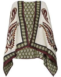 Etro - Patterned-jacquard Open-front Cape - Lyst