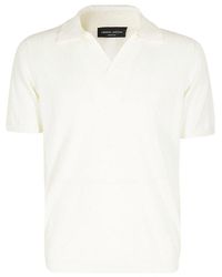 Roberto Collina - Collared Knit Polo Shirt - Lyst