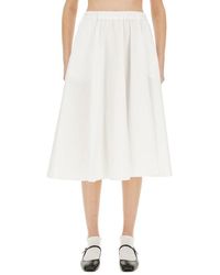 Aspesi - Flowing A-Line Midi Skirt - Lyst