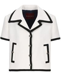 Gucci - Short-sleeved Tweed Jacket - Lyst