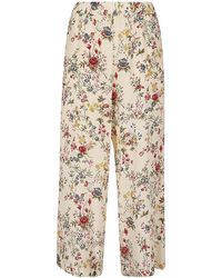 Weekend by Maxmara - All-over Printed Wide Leg Trousers - Lyst