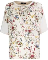 Weekend by Maxmara - Floral Patterned Crewneck T-shirt - Lyst