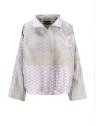Giorgio Armani - Embroidered Zip-Up Jacket - Lyst