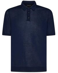 Roberto Collina - Button Detailed Short-sleeved Polo Shirt - Lyst
