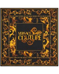 Versace - Barocco-printed Striped-edge Scarf - Lyst