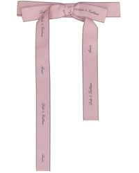 Dolce & Gabbana Logo Detailed Bow Belt - Pink