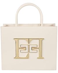 Elisabetta Franchi - Logo Plaque Small Handbag - Lyst