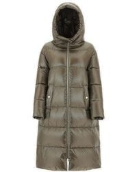 Herno - Padded Zip-Up Long Coat - Lyst