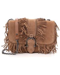 Longchamp - Fringed Front Flap Crossbody Bag - Lyst