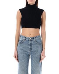 Chloé - High Neck Cropped Top - Lyst