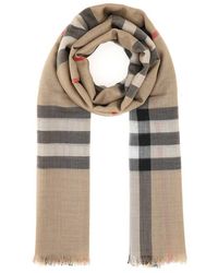 Burberry Check Lightweight Scarf - Natural