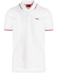 HUGO - Slim-Fit Short-Sleeved Polo Shirt - Lyst