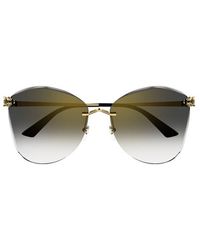 Cartier - Butterfly Frameless Sunglasses - Lyst