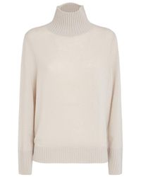 Allude - Long Sleeved Turtleneck Knitted Jumper - Lyst