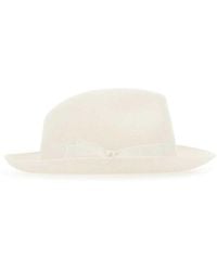 Borsalino - Ribbon-trimmed Wide-brim Fedora Hat - Lyst