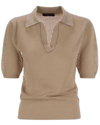 Fabiana Filippi - Polo Shirt With Diamond Thread - Lyst