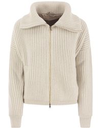 Herno - Eternity Chunky-knit Zip-up Cardigan - Lyst