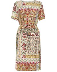 Etro - Jersey Dress With Patchwork Print - Lyst