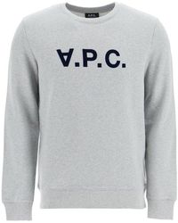 A.P.C. - Vpc Logo Flocked Sweatshirt - Lyst