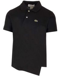 Comme des Garçons - X Lacoste Asymmetric-hem Logo Patch Polo Shirt - Lyst