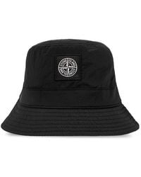 Stone Island - Bucket Hat With Logo, - Lyst