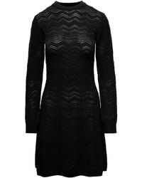 Missoni - Chevron Wool Blend Short Dress - Lyst