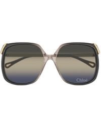 Chloé - Oversized Frame Sunglasses - Lyst