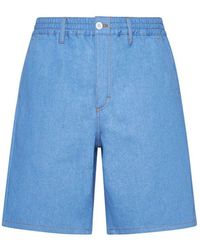 Marni - Logo-embroidered Mid-rise Shorts - Lyst