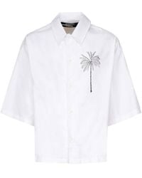 Jacquemus - La Chemise Aloe Palm Tree, Long Sleeves, 100% Cotton - Lyst
