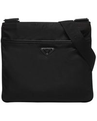 Prada Logo Messenger Bag - Black