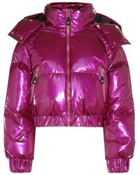 Versace - Glossy Puffer Down Jacket - Lyst