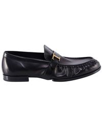 Tod's - Timeless Slip-on T Logo Plaque Loafers - Lyst