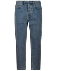 Carhartt - Newel Logo-Patch Straight-Leg Jeans - Lyst
