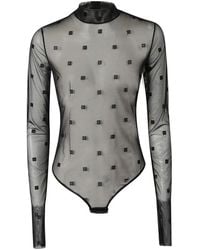 Givenchy - Polka-dot Mock Neck Bodysuit - Lyst
