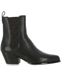 MICHAEL Michael Kors - Pointed Toe Block-heeled Boots - Lyst