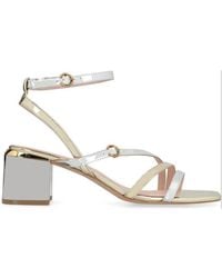Pinko - Ankle Strap Square Toe Sandals - Lyst