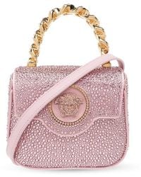Versace - La Medusa Crystal-embellished Mini Bag - Lyst