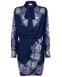 Blugirl Blumarine - Floral-printed Long-sleeved Dress - Lyst