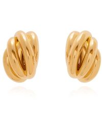 Balenciaga - 'saturne' Brass Clip-on Earrings, - Lyst