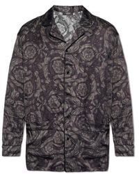 Versace - Barocco-printed Button-up Pyjama Shirt - Lyst