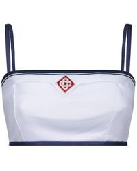 Casablancabrand - Logo Patch Striped Bralette - Lyst