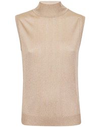 Weekend by Maxmara - High Neck Ribbed-knit Top - Lyst