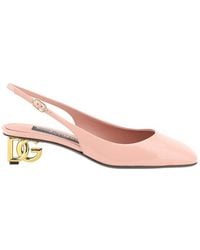 Dolce & Gabbana - Square Toe Slingback Pumps - Lyst