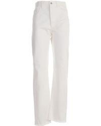 celine white jeans