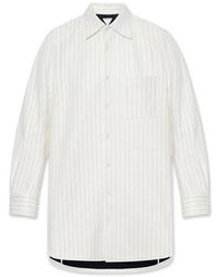 Bottega Veneta - White Loose-fitting Leather Shirt - Lyst