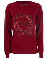 Max Mara - Bari Wool And Cashmere Sweater With Embroidery - Lyst