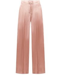 Womens Clothing Trousers Alexander McQueen Wool Trousers in Fuchsia Slacks and Chinos Straight-leg trousers - Save 11% Pink 
