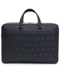 Ferragamo - Gancini Embossed Briefcase - Lyst